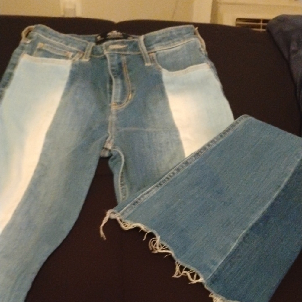 Hollister Two-Tone Flare Jeans